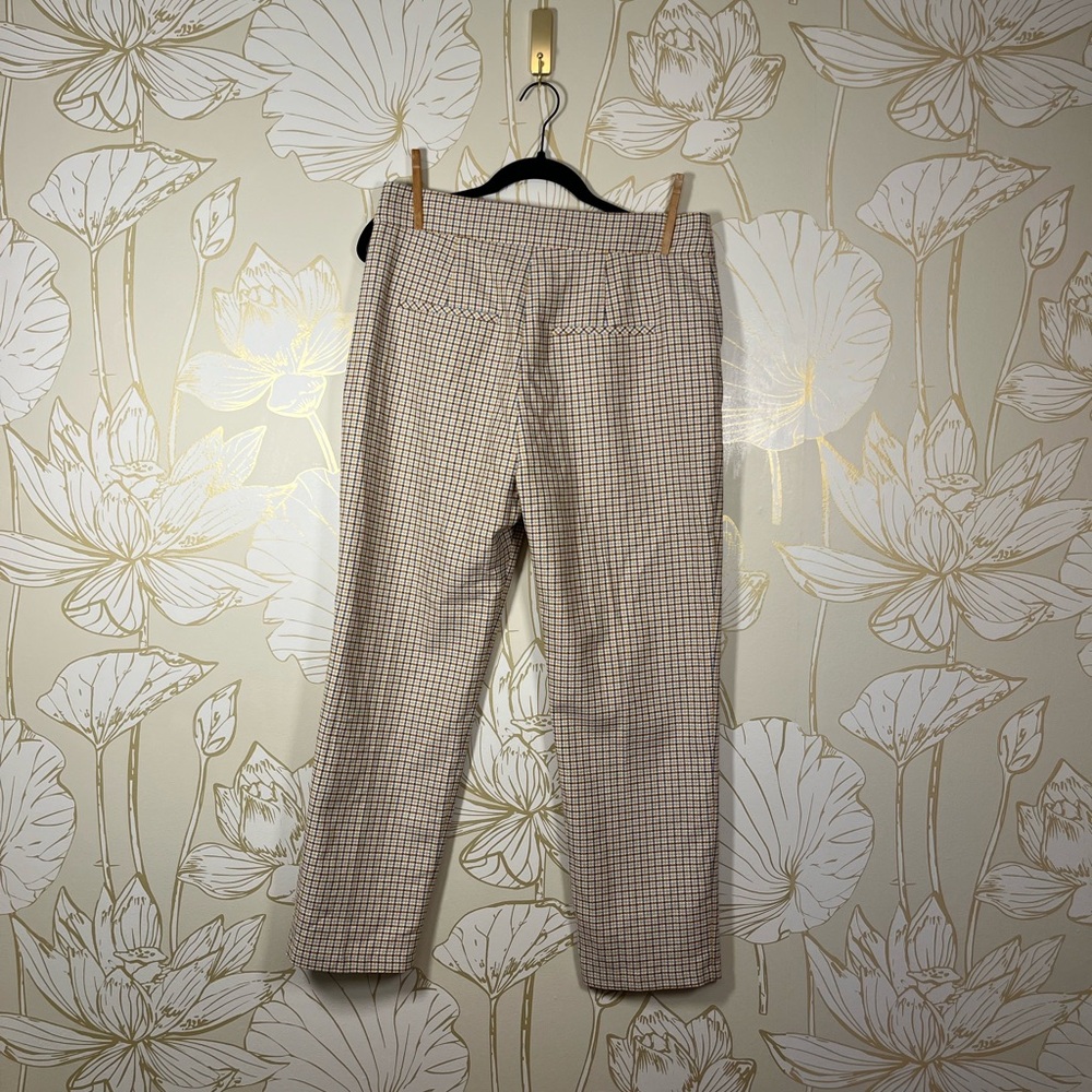 Veronica Beard Reno Plaid Cropped Pants - size 10 - Picture 5 of 8